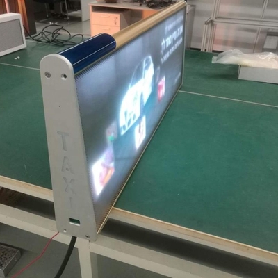 Double Side WIFI Taxi Roof LED Display 4G Remote Control Outdoor Guide