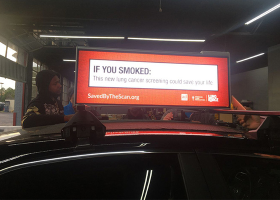 USA UBER P2.5mm Car Roof Top Digital Advertising Outdoor Rooftop Video Ads For Cars
