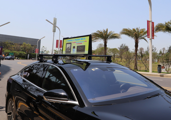 Outdoor Moving P2.5mm IP65 Taxi Top LED Sign Cabs Digital Signage