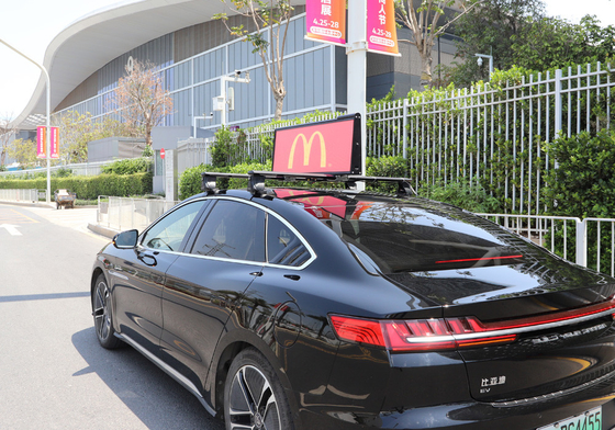 P2.96 Wireless Digital Taxi Top Displays IP65 Ingress Protection