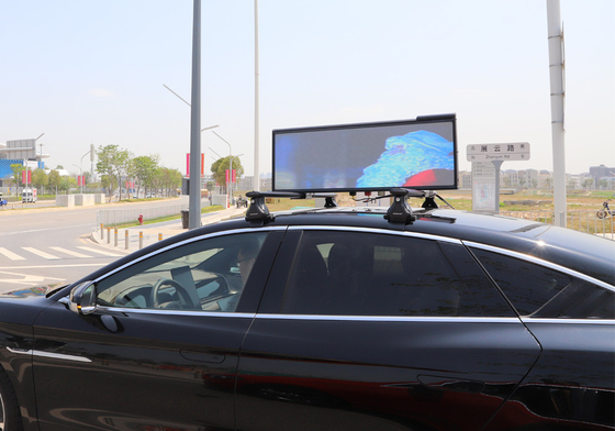 IP65 4500nits Taxi Roof LED Display 4G Wifi GPS Double Sided Screen