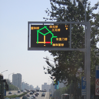 12V 24V DC Motorway VMS Signs Outdoor Full Color LED Traffic Display