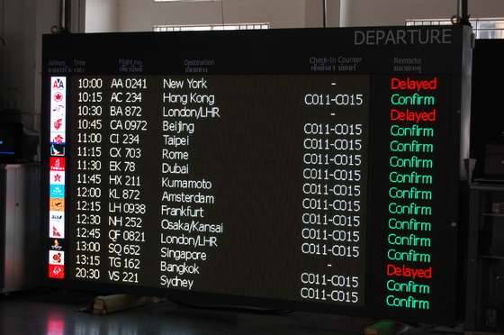 P6 P12 Airport Flight Information Display for Traveler Passenger