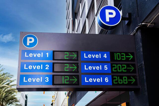 Outdoor P10 Parking LED Display EN12966 Car Counting Systems