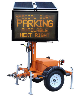 HD Panel VMS Trailer Signs Mobile Digital Video Wall For Advertising