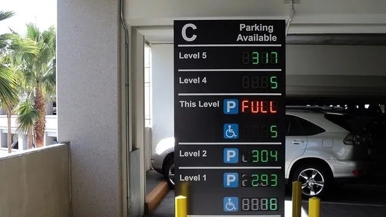High Brightness EN12966 P12 Full Color LED Display For Parking Lot