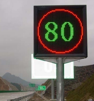 Speed Limit VMS Board Messages Electronic LED Flashing Traffic Sign