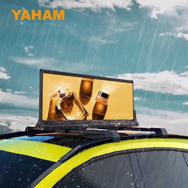 SMD Taxi Roof LED Display 5000cd/Sqm P2.5 Full Color Car Roof Advertising Sign