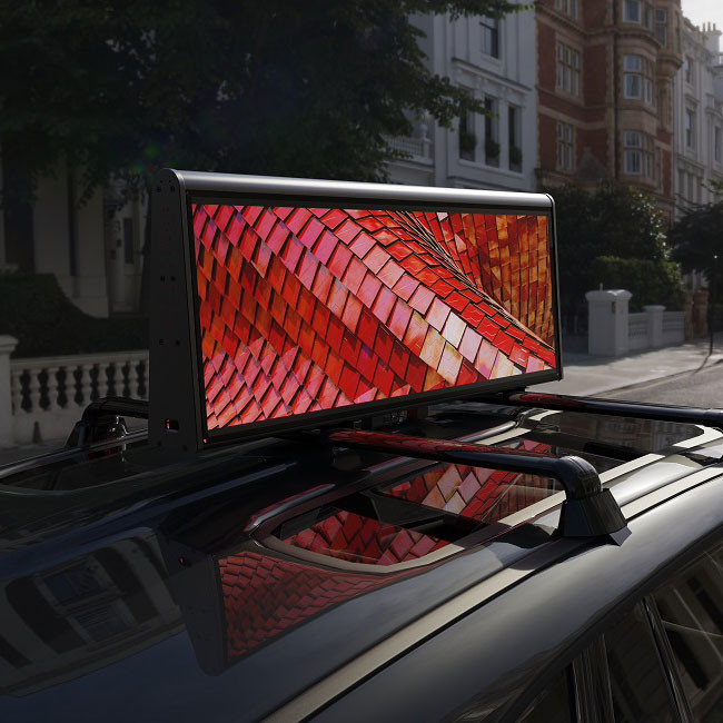 P2.5 Taxi Roof LED Display Outdoor RGB Full Color Double Sided Taxi Roof Advertising